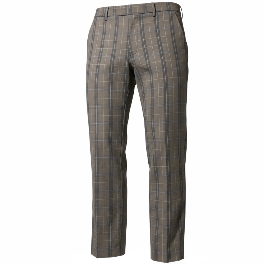 41 Hawthorn Gray‎ Plaid Slim Trousers Size 14 Size Stitch Fix Business Tailored